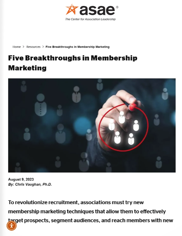 5 Breakthroughs In Membership Marketing (Asae)