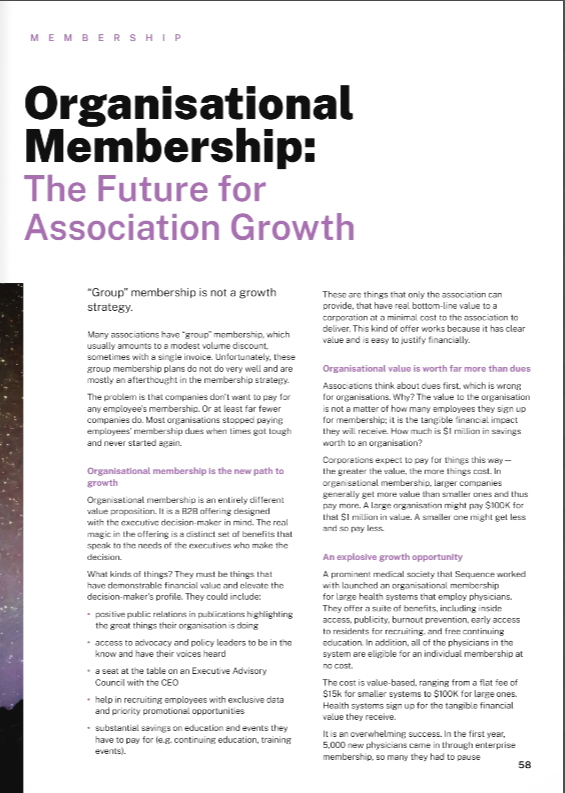 Organisational Membership The Future For Association Growth (Associations Evolve 2023)
