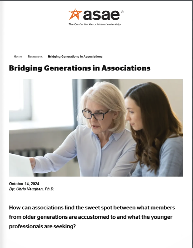 Bridging Generations In Associations (Asae)