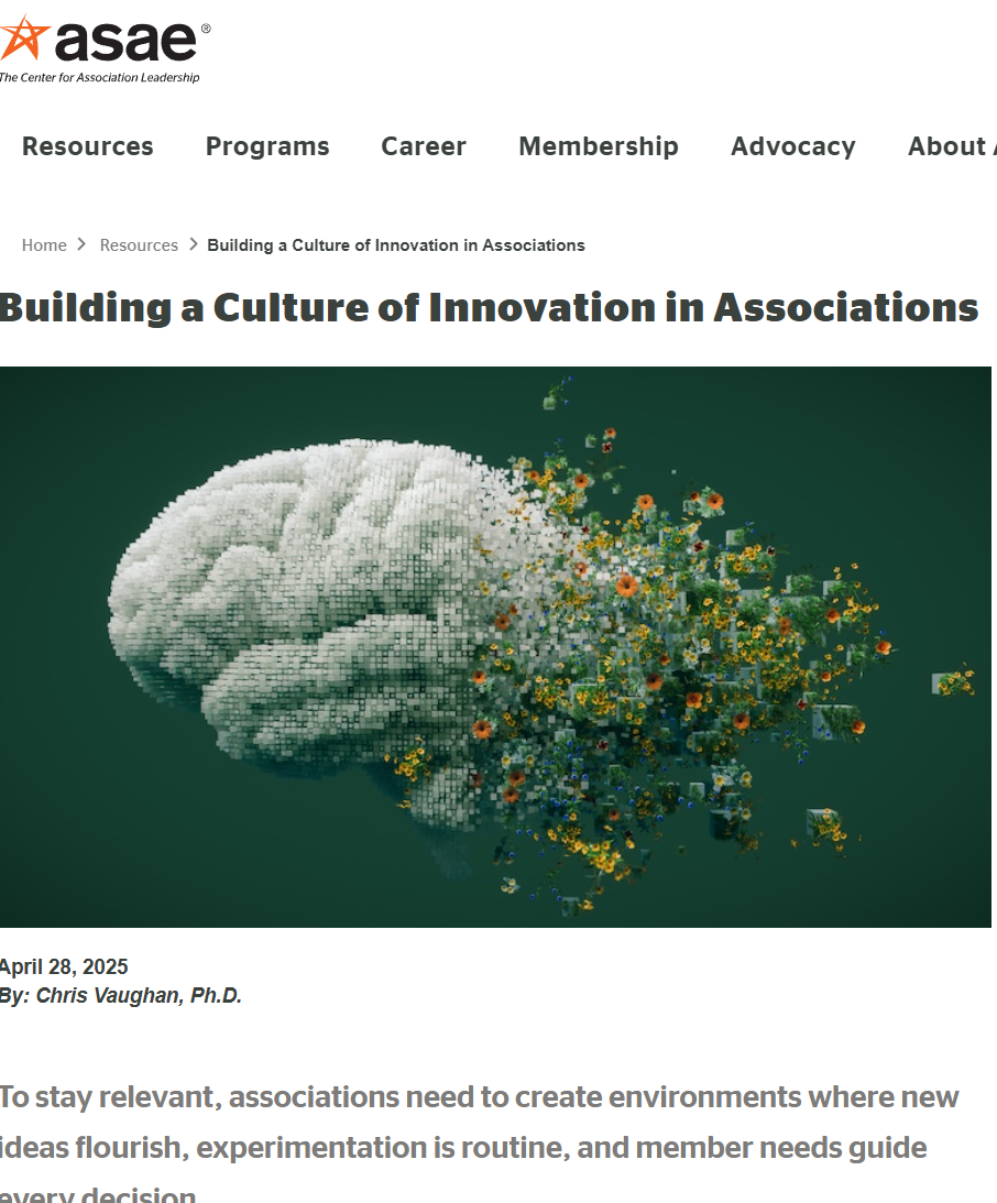 Building A Culture Of Innovation In Associations (Asae)